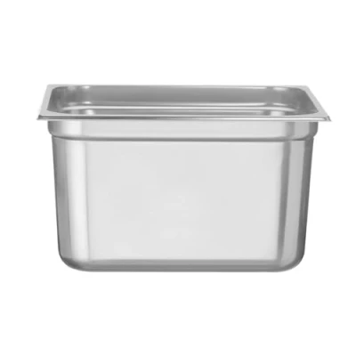 Imagen de HENDI Recipiente GN 2/3, contenedor GN,apilable,resistente a Temperaturas de 40 300C,apto para hornos,congeladores,calientaplatos,baño María,18L,354x325x(H) 200mm,acero inoxidable 18/10