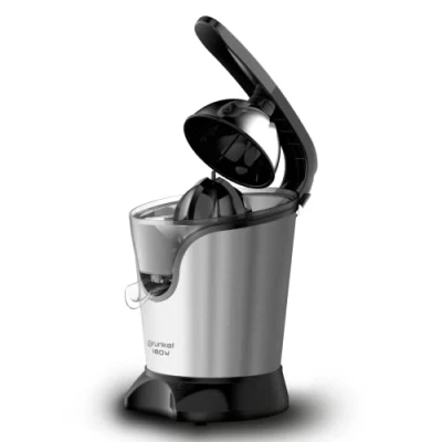 Imagen de Grunkel Exprimidor de naranjas o cítricos Eléctrico XP 200 PAD Filtro Pulpa, Función Start &amp; Stop y Mango con Revestimiento 180W Acero Inoxidable