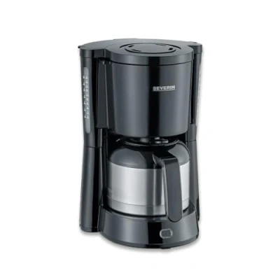 Imagen de SEVERIN Cafetera de goteo para 8 tazas, filtro / americana Con jarra termo 1l, Desconexión Automática, Acero inoxidable Negro, KA 4835