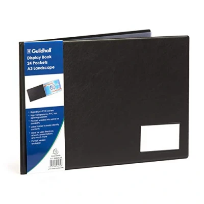 Imagen de Guildhall GDB24/LZ Carpeta de 24 fundas, A3, color negro