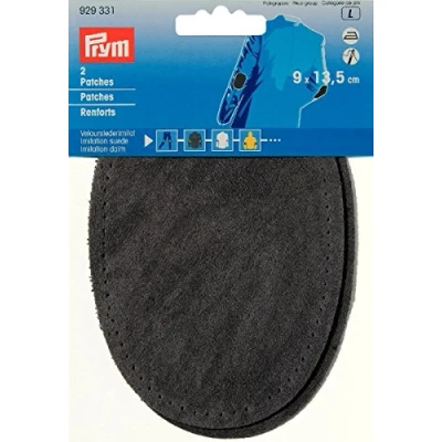 Imagen de Prym 929331 Parches termoadhesivos (ante, 9 x 13,5 cm), color gris