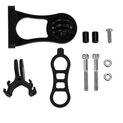 Imagen de Soporte de Montaje en computadora Bicicleta Extensión Aluminio Ciclismo Odómetro para Garmin Accesorio (Negro)