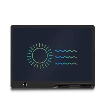Imagen de Pizarra electrónica Dam DMAN0145C00CLOR, 16&quot;, Batería recargable, Cristal líquido, Fondo multicolor, Negro