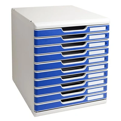 Imagen de Exacompta Mueble archivador con 10 cajones, color gris