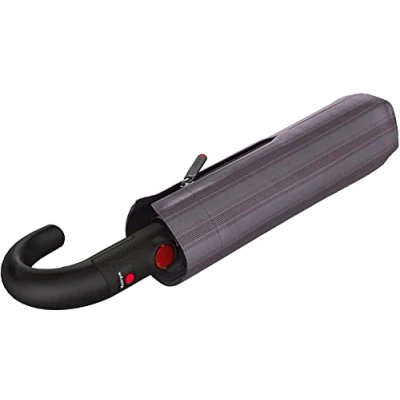 Imagen de Knirps T.260 Medium Duomatic Crook Handle 2Line Up Stone