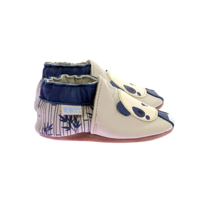 Imagen de Robeez Chaussons Pandy Pantuflas para niños, Talla: 17/18, Blanc Zapatos