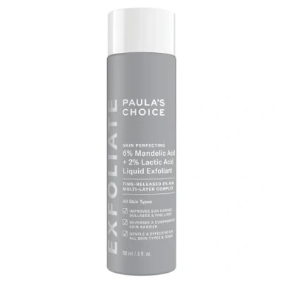 Imagen de Paula&#039;s Choice SKIN PERFECTING 6% Ácido Mandélico + 2% Láctico AHA Reduce Pieles Apagadas y las Arrugas Recupera una Renovación Celular Optima Para Todo Tipo de 88 ml