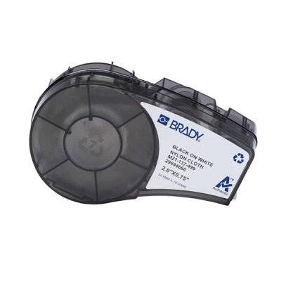 Imagen de M210 LAB Brady M21 137 499 cinta de tela nylon negra sobre blanco 50,80 mm x 19,05 (original)