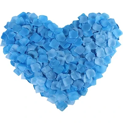 Imagen de Happium 1000 pétalos de rosa seda para decoración fiesta (azul)