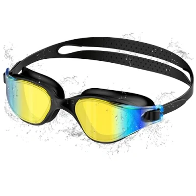 Imagen de Ambienden Gafas Natacion Hombre Mujer Para Adultos Lentes Antivaho HD, ProteccióN UV, Impermeables, Aptas Entrenamiento, CompeticióN Y Piscina Unisex Con Ajuste Seguro BK