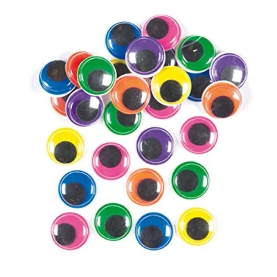 Imagen de Baker Ross Ojos Ondulantes Autoadhesivos Multicolores Gigantes (paquete de 60) esenciales para arte y manualidades niños