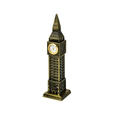 Imagen de ds. distinctive style Decoración de Estatua Modelo Torre Big Ben metálica (18 cm)