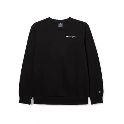 Imagen de Champion Legacy American Classics B Script Logo Ultralight Powerblend Fleece Crewneck Sudadera, Negro, 7 8 años Niños