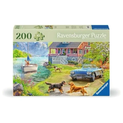 Imagen de Ravensburger 12001370 Casa de Verano Junto al Lago Puzzle para Personas Mayores, con 200 Piezas puzle Extra adherentes, Gran Imagen y Base Rompecabezas