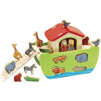 Imagen de Eichhorn Arca de Noé con Animales, Set Juguetes Madera para Niños a partir 1 Año 26 cm (100002084)