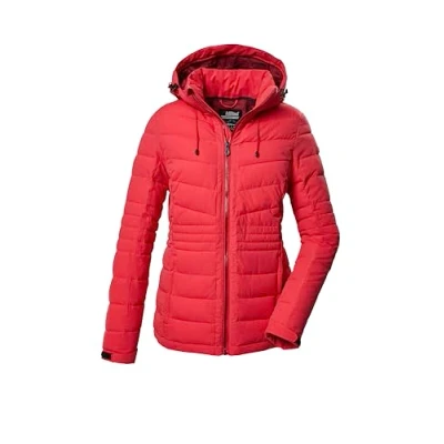 Imagen de killtec Mujer Chaqueta acolchada con capucha cremallera/chaqueta funcional repelente al agua KOW 10 WMN QLTD JCKT, modern red, 42, 41807 000