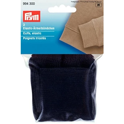 Imagen de Prym 994300 Elastic ärmelbündchen Puños Negros, Schwarz, 2 Stück,