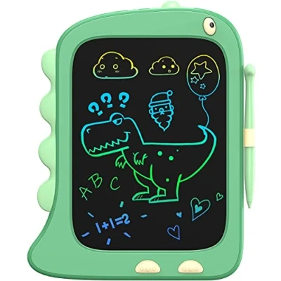 Imagen de ORSEN Tableta de Escritura LCD 8,5 Pulgadas, Tablero Dibujo Electrónico, Pizarra Infantil Juguetes Dinosaurio Regalo Cumpleaños para Niñas y Niños 3 4 5 6 7 8 Años Regalos Verde