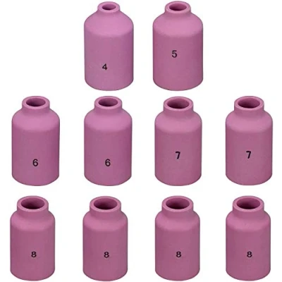 Imagen de RIVERWELD TIG Kit de copa cerámica con lente gas 54N14 No.8(D12.5 x 42mm) 54N15 No.7(D11.0 54N16 No.6(D9.5 54N17 No.5(D8.0 para WP 17 18 26 Antorcha 10pk
