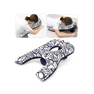 Imagen de Almohada boca abajo después de la cirugía ocular para dormir en el estómago, almohadas propensas a agujeros faciales, reposacabezas masaje cama, retina (patrón)