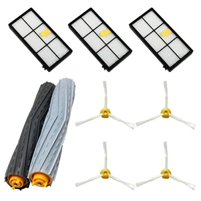 Imagen de MIRTUX Kit de Repuestos para Roomba Robot Aspirador Serie 800 y 900 Recambios 850, 860, 870, 880, 890, 960, 980... (Todos los Modelos) Cepillos Laterales, Filtros, Pack Rodillo Extractor