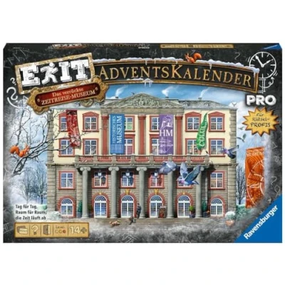 Imagen de Ravensburger 18958 Calendario de Adviento EXIT Pro el loco Museo Viajes en Tiempo 24 puzzles para entusiastas a partir 14 años