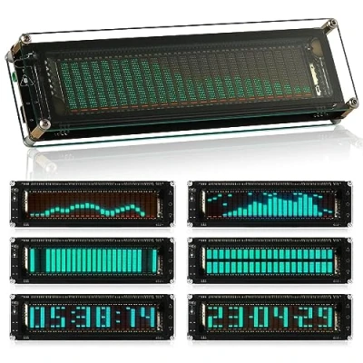 Imagen de Nobsound AK2515 Music Spectrum Audio 15 Niveles Indicator VU Meter Screen Amplifier VFD LED Display Amplificador de Música
