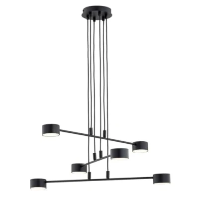 Imagen de Epikasa Lámpara de techo Modus, acero, negro, 70 x 100 cm