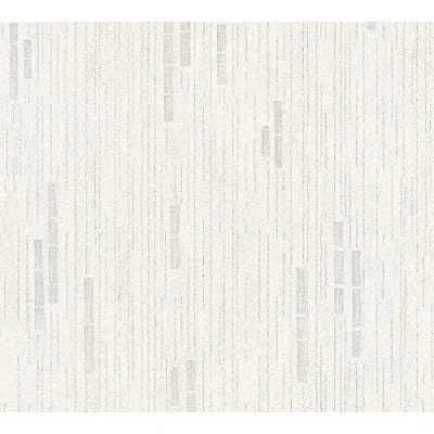 Imagen de A.S. Création 31850 2 Papel pintado con purpurina (10,05 m x 0,53 m), color gris y blanco