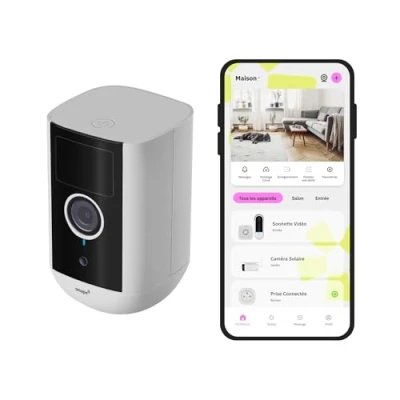 Imagen de OMAJIN by Netatmo, Cámara Seguridad Interior Exterior 2K inalámbrica, Visión 140, IP65 Waterproof, 64 SD/Cloud, Detección Humana/Movimiento, batería 9600mAh, Audio bidireccional, OWC 01