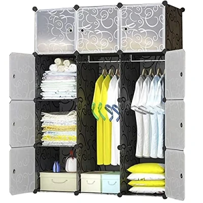 Imagen de BRIAN &amp; DANY Armario portátil para Colgar la Ropa, ropero Combinado, Organizador de Almacenamiento Modular (12 Cube)