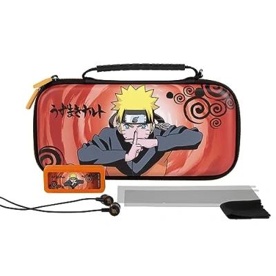 Imagen de Konix Naruto Shippuden Pack de Accesorios Juego Starter Kit Jutsu para Nintendo Switch, Switch Lite y OLED Funda Estuche Juegos Auriculares