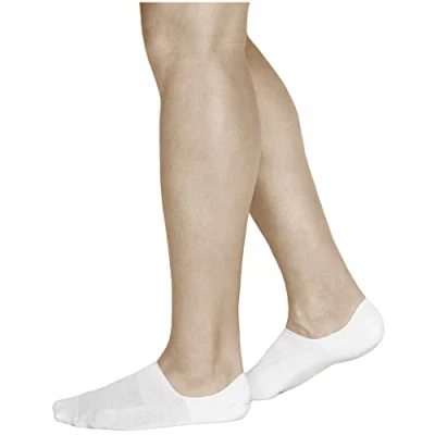 Imagen de vitsocks Calcetines Invisibles Finos Suaves Hombre (4 PARES) Agarres Antideslizantes, blanco, 39 42