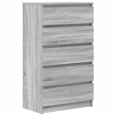 Imagen de vidaXL Cajonera de Madera contrachapada Gris Sonoma 60x36x103 cm