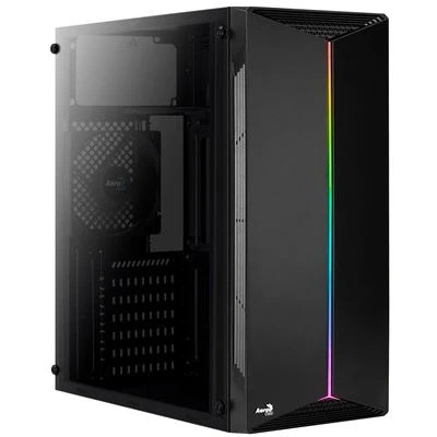 Imagen de Aerocool SPLITABK, Caja PC Gaming, Semitorre ATX, LED RGB, Ventilador 12cm,Negro