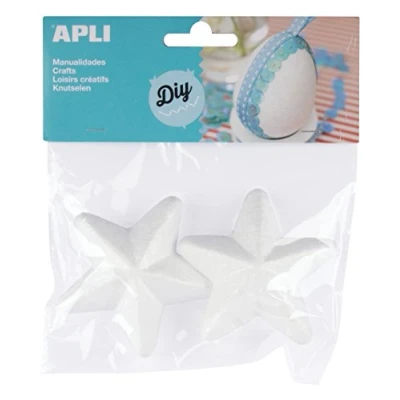 Imagen de APLI 14799 Bolsa estrellas porexpan 75 mm, 2 uds