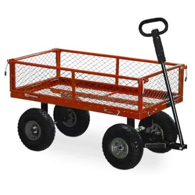 Imagen de Carrito de Mano con Barras Laterales abatibles, Carga máxima 300 kg, Porta Paquetes y Todo Carro jardín