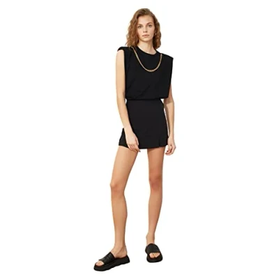 Imagen de Trendyol Falda Pantalones Cortos Informales, Negro, 34 para Mujer