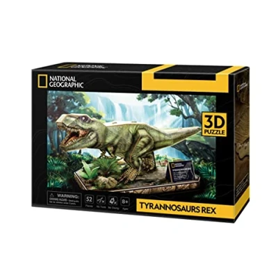 Imagen de National Geographic Puzzle 3D Tyrannosaurus Rex Maquetas para Montar Regalo Niño 8 Años Niños Regalos O Más Juguetes 52 Piezas