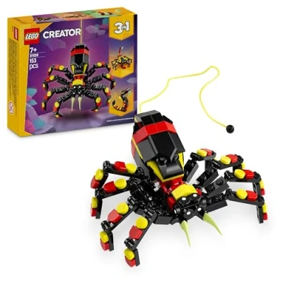 Imagen de LEGO Creator 3 en 1 Fauna Salvaje: Araña Misteriosa, Set de Construcción Transformable Serpiente Juguete o Escorpión, Juego con Animales, Regalo para Niños y Niñas 7 Años Más 31159