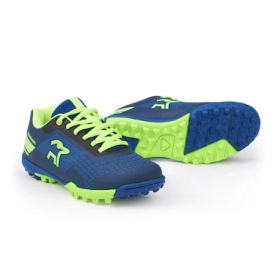 Imagen de Kookaburra Orbit Junior Zapato de Hockey, césped Unisex Juvenil, Azul y Amarillo, 1 (Reino Unido)