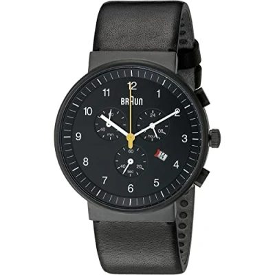 Imagen de Braun BN0035BKBKG Reloj cronógrafo de caballero cuarzo con correa piel negra