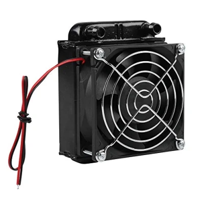 Imagen de Tonysa Ventilador del Radiador de la CPU, 80MM CPU LED Refrigerador refrigeración por Agua Fila Calor con para computadora PC Refrigerado