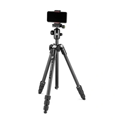 Imagen de Manfrotto Element MII Trípode de Viaje Carbono con Cabezal Esférico y Bluetooth para Smartphone Cámaras Compactas, CSC, DSLR, Accesorios Fotografía, Creación Contenidos, Vlogs