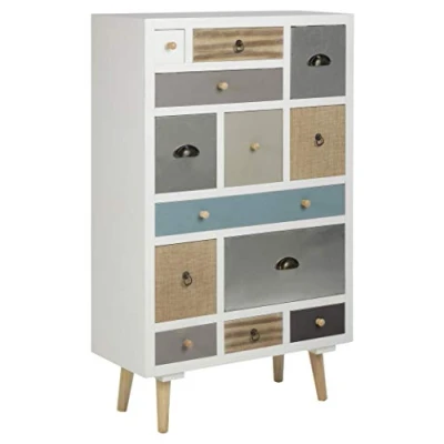Imagen de AC Design Furniture Suwen Cajonera, Al.: 114 x An.: 70 Prof.: 30 cm, Multicolor, Madera, 1 pz