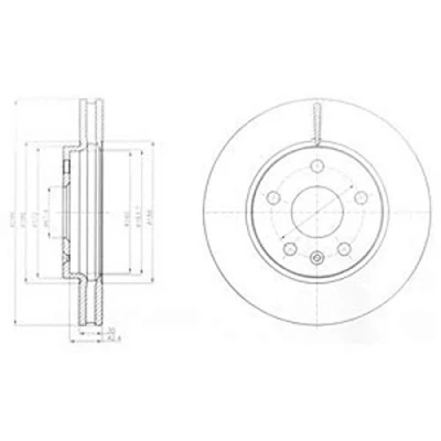 Imagen de DELPHI BG4187C Disco de freno 296 30 5 ventilado revestido sin procesar cojinete rueda, anillo sensor ABS OPEL: Insignia A Berlina