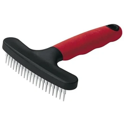 Imagen de Feplast 85848899 Rastrillo para Perros Gro 5848, Delicadas Puntas Redondeadas, Ideal Animales de Pelo Medio y Largo, 11 x 15.5 Cm