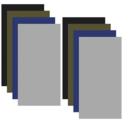 Imagen de 8 parches de reparación autoadhesivos, 20 x 10 cm, nailon, para tiendas campaña, impermeables, chaquetas, toldos