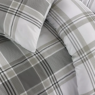 Imagen de Sleepdown Juego de Funda edredón Reversible a Rayas Grises con Fundas Almohada, tamaño King (220 x 230 cm)