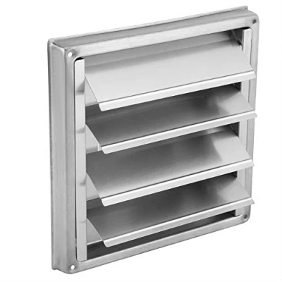Imagen de Respiradero De Escape Acero Inoxidable, Ventilación Aire Pared 100 Mm, Rejilla Del Conducto Filtro Aire, Extractor Secadora Tambor Cuadrado, Salida Ventilador